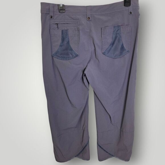 Athleta Purple Nylon Spandex Capri Pants Size 8 Tall - Picture 2 of 7
